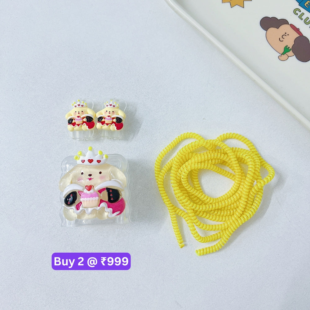 3D Cute Cartoon Doll TPU (Soft) Charger Case