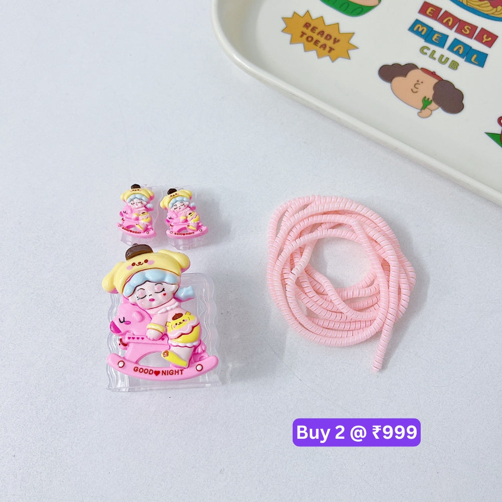 3D Cute Cartoon Doll TPU (Soft) Charger Case