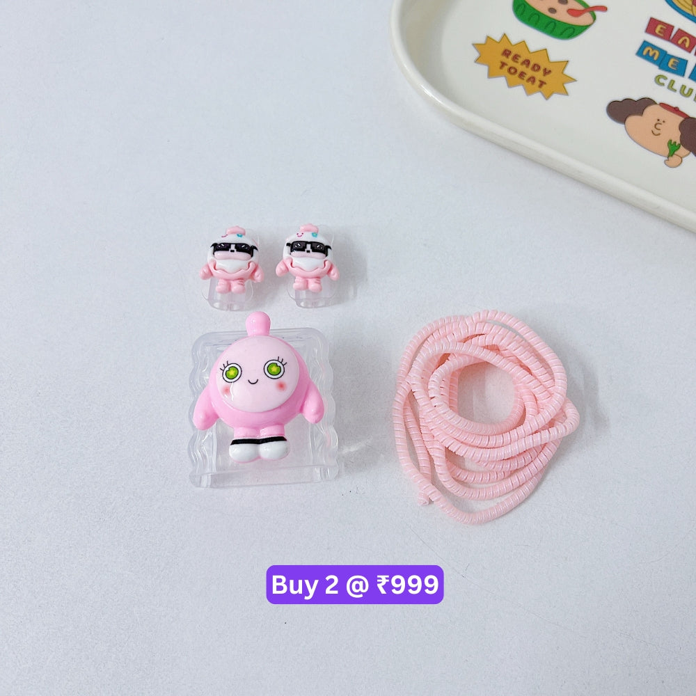 3D Cute Cartoon Doll TPU (Soft) Charger Case
