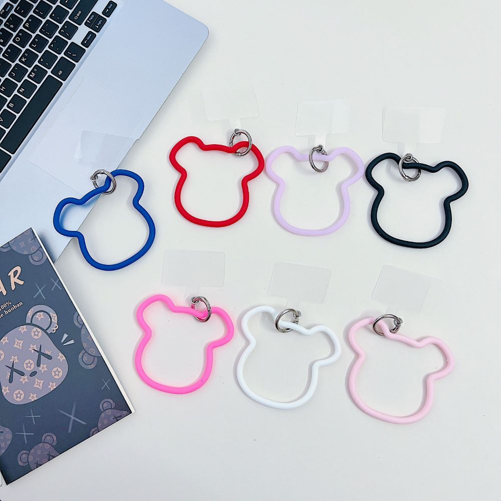 3D Machine Bear Soft Phone Case With Random Color Bracelet