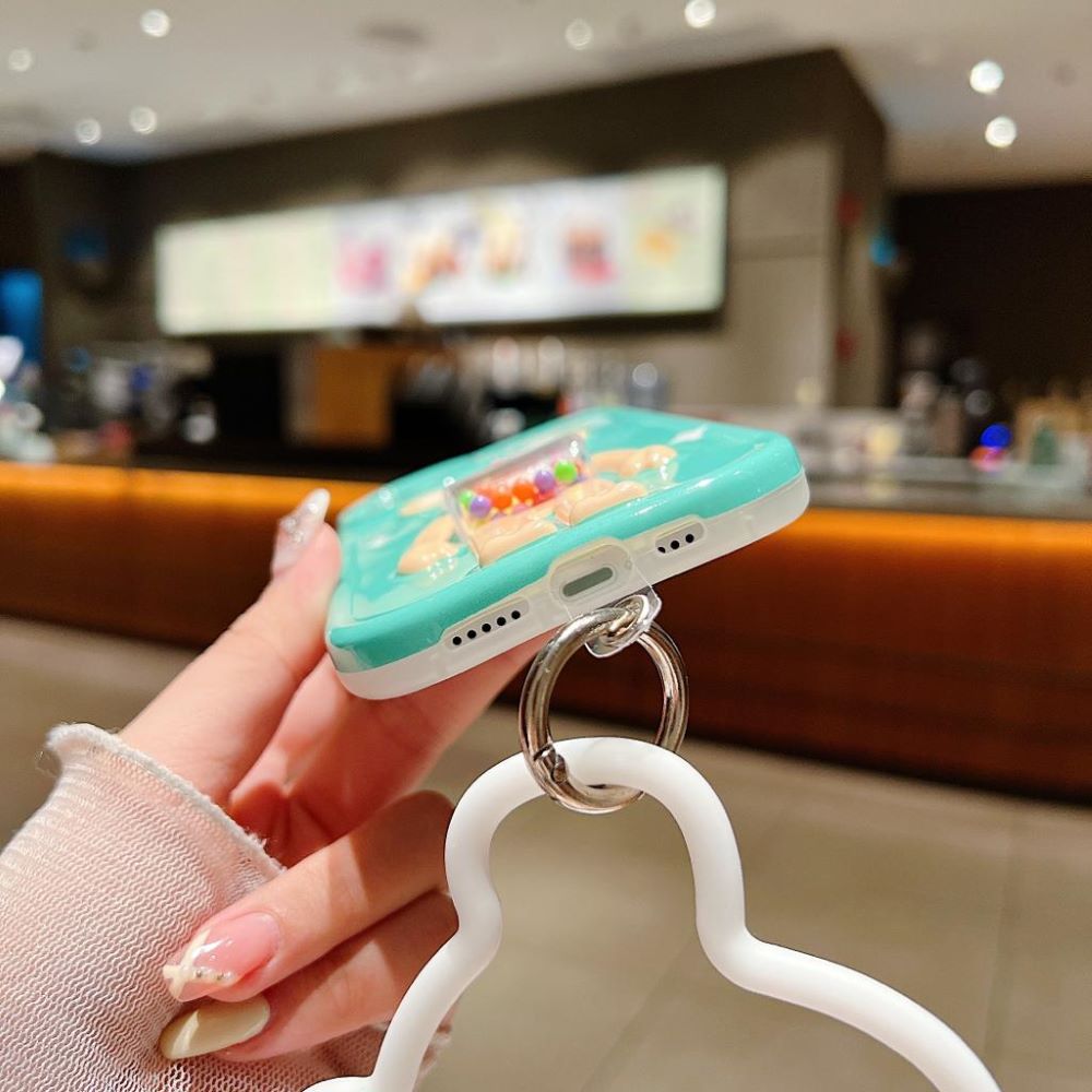 3D Machine Bear Soft Phone Case With Random Color Bracelet