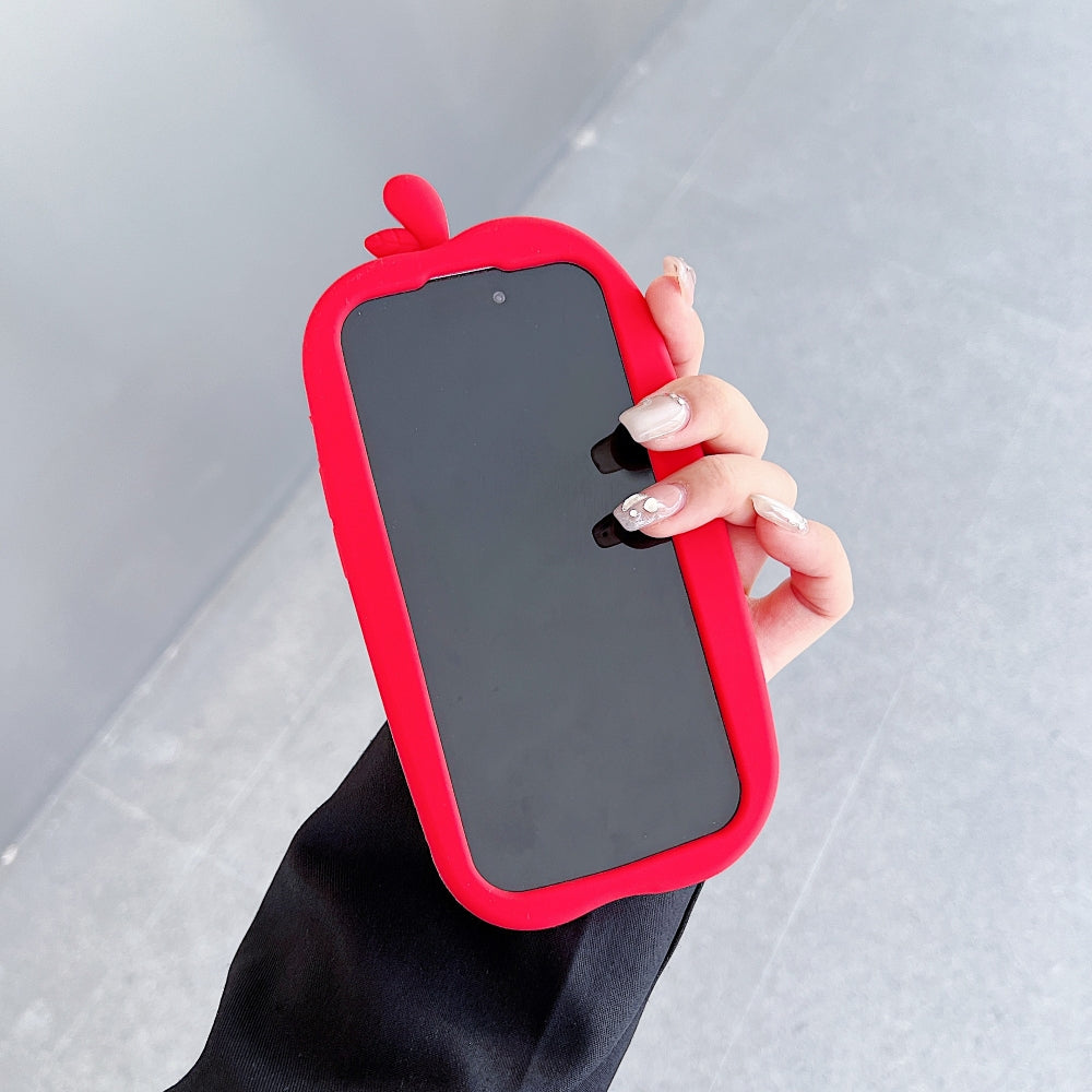 3D Caterpillar and Kitty Apple Design Silicone Phone Case | Mobile Cover - iPhone 13