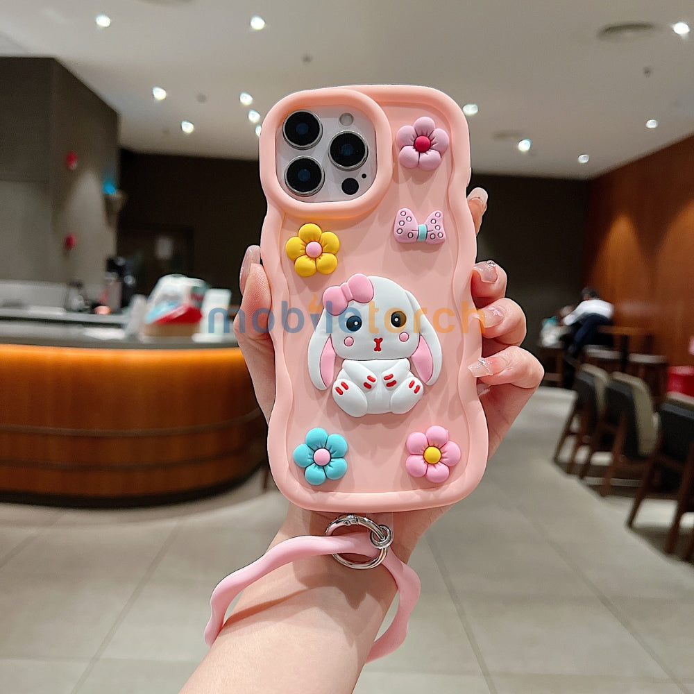 3D Flower and Cartoon TPU (Soft) Phone Case - iPhone 14 Pro Max