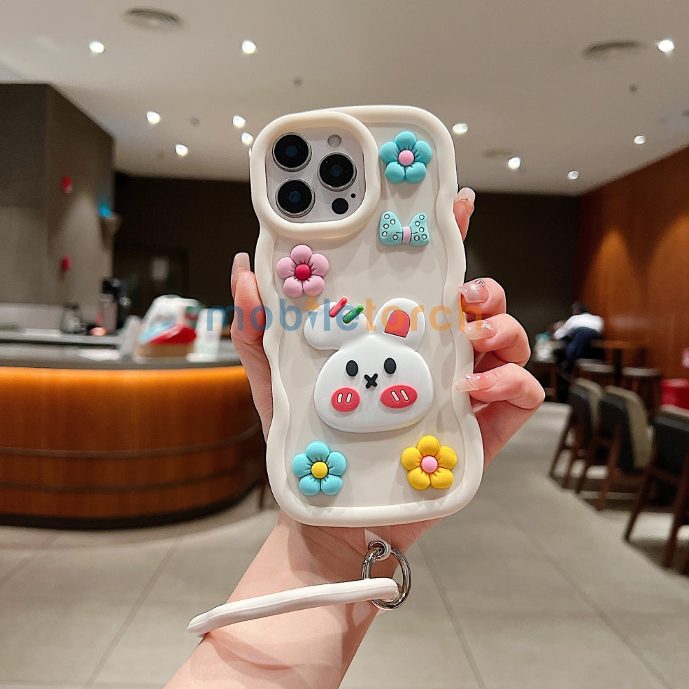 3D Flower and Cartoon TPU (Soft) Phone Case - iPhone 14 Pro Max