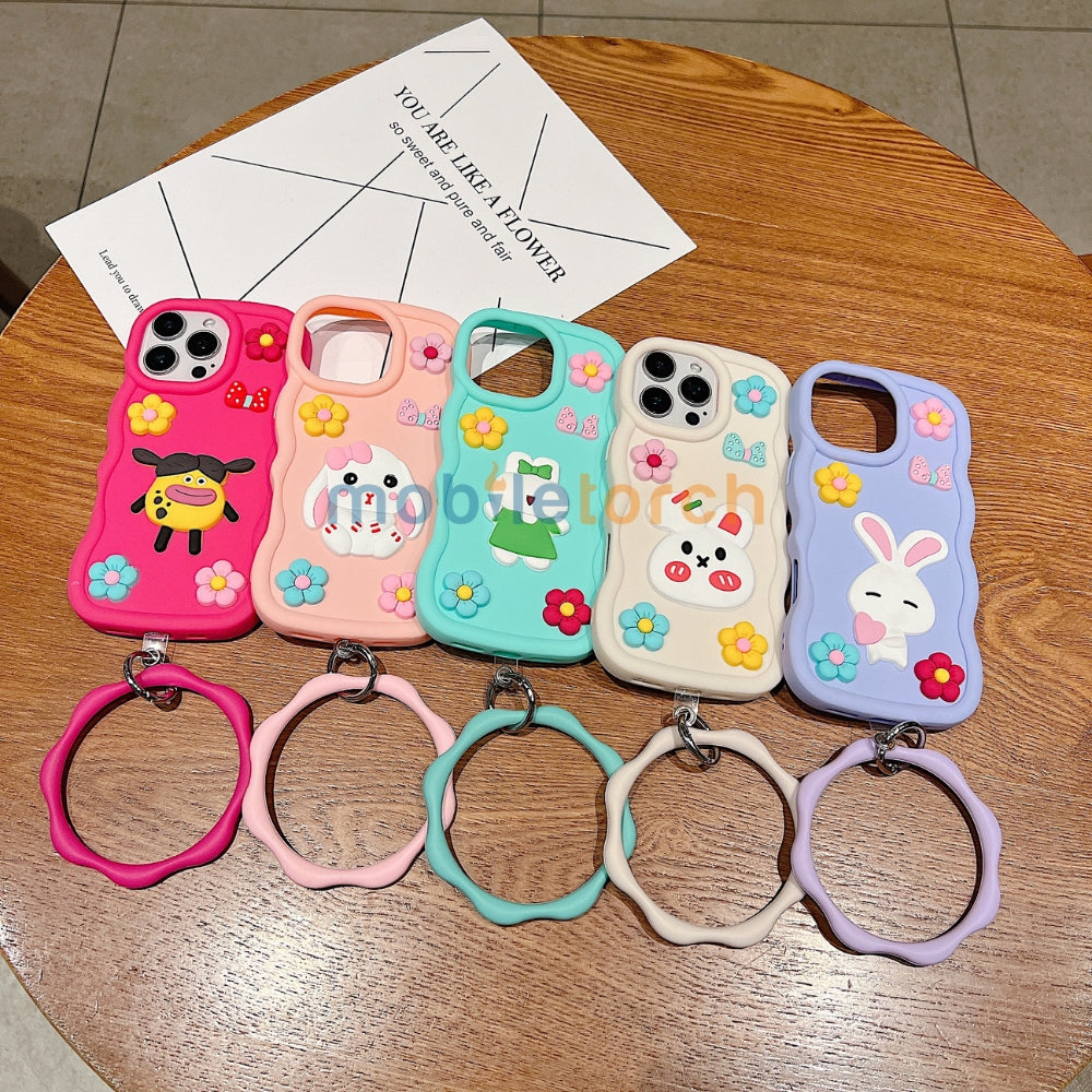 3D Flower and Cartoon TPU (Soft) Phone Case - iPhone 14 Pro Max