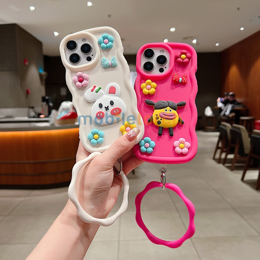 3D Flower and Cartoon TPU (Soft) Phone Case - iPhone 14 Pro Max