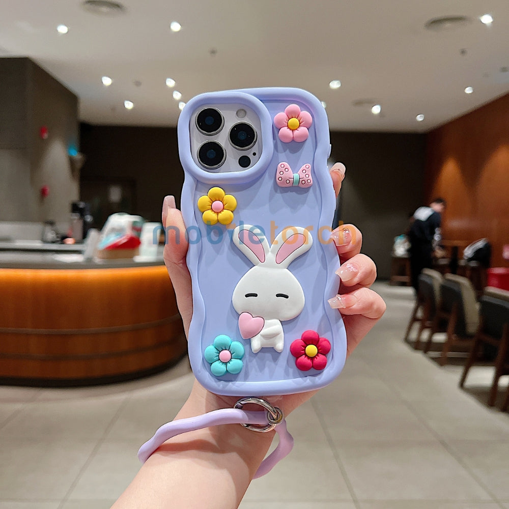3D Flower and Cartoon TPU (Soft) Phone Case - iPhone 14 Pro Max