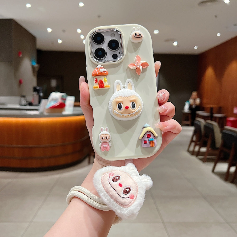 3D Toy Silicone Metal with Wrist Band Phone Case