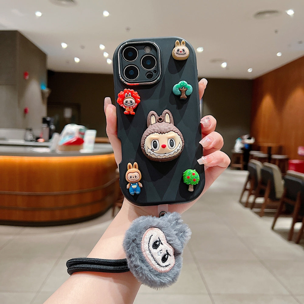 3D Toy Silicone Metal with Wrist Band Phone Case