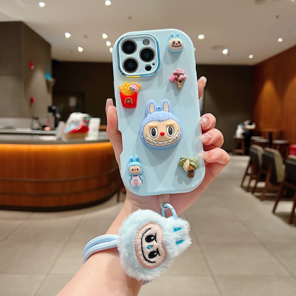 3D Toy Silicone Metal with Wrist Band Phone Case