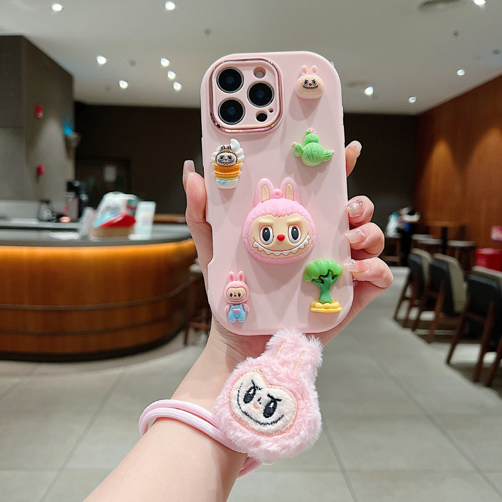 3D Toy Silicone Metal with Wrist Band Phone Case