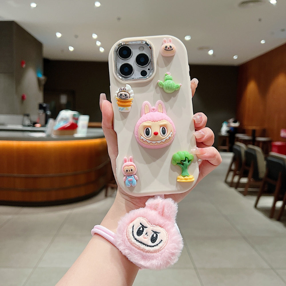3D Toy Silicone Metal with Wrist Band Phone Case