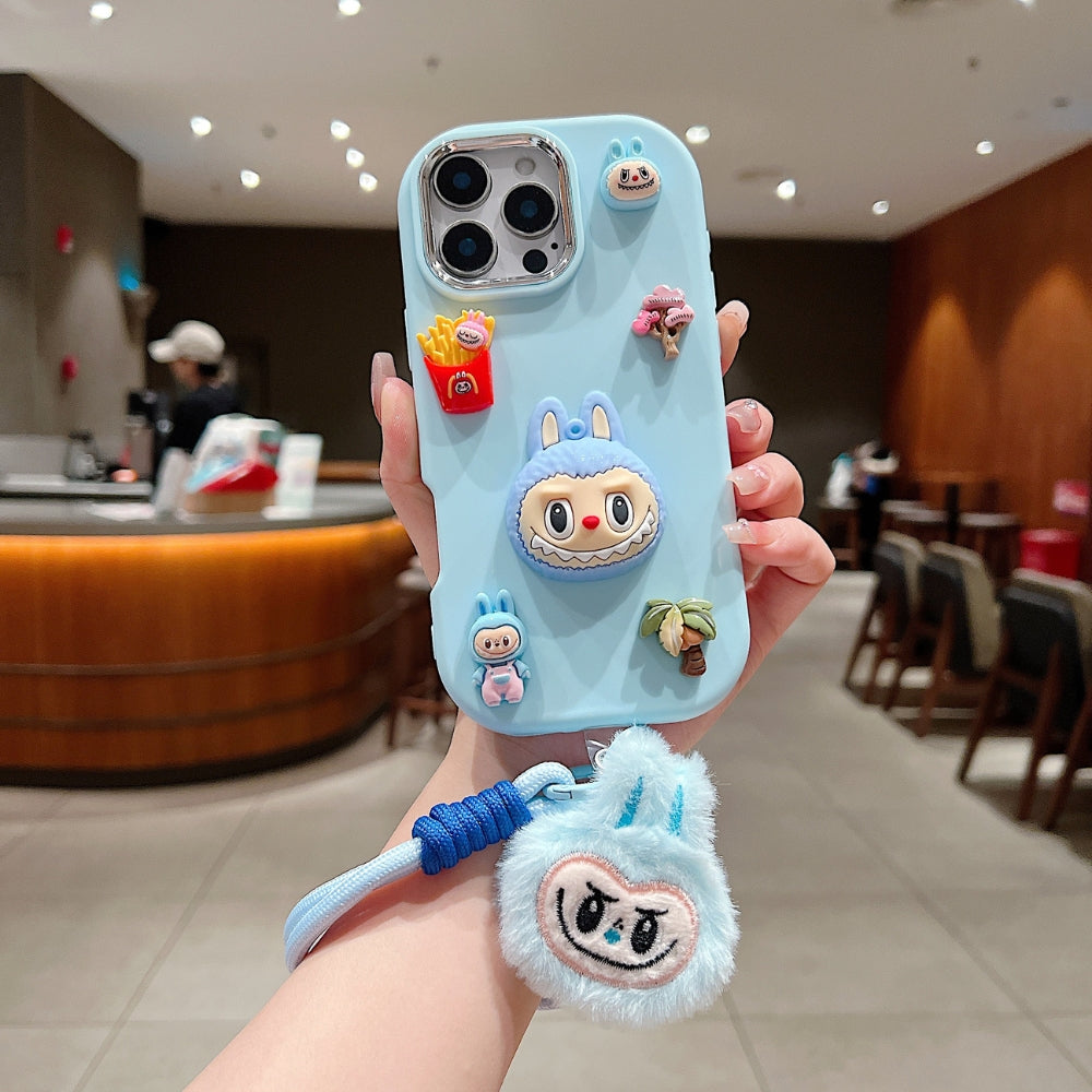 3D Toy Silicone Metal with Wrist Band Phone Case