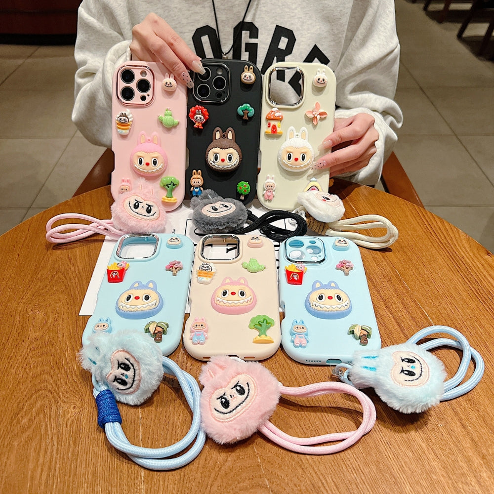 3D Toy Silicone Metal with Wrist Band Phone Case