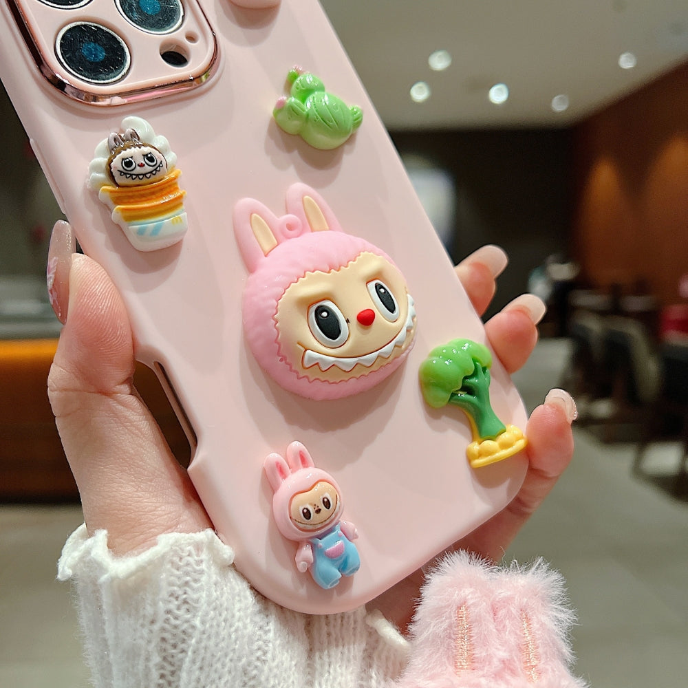 3D Toy Silicone Metal with Wrist Band Phone Case