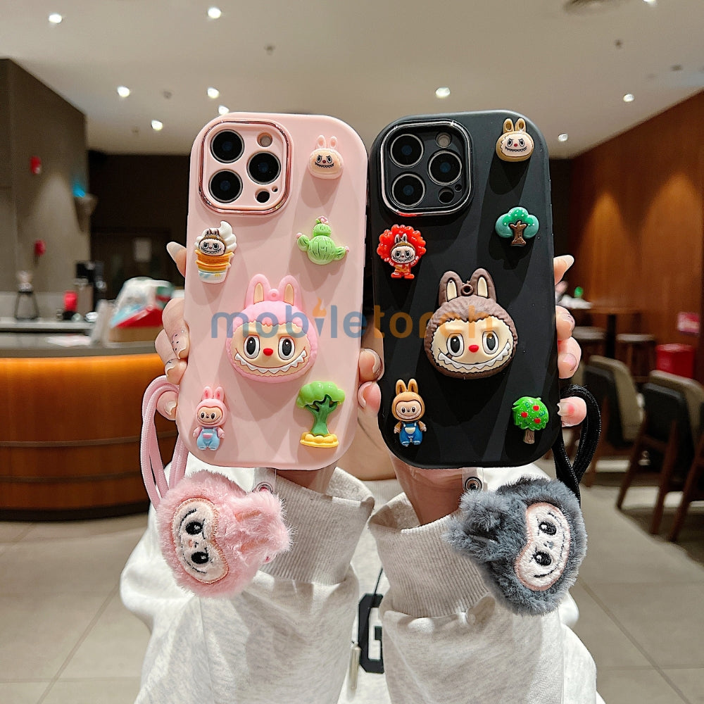 3D Toy Silicone Metal with Wrist Band Phone Case - Oppo A57 (5G)