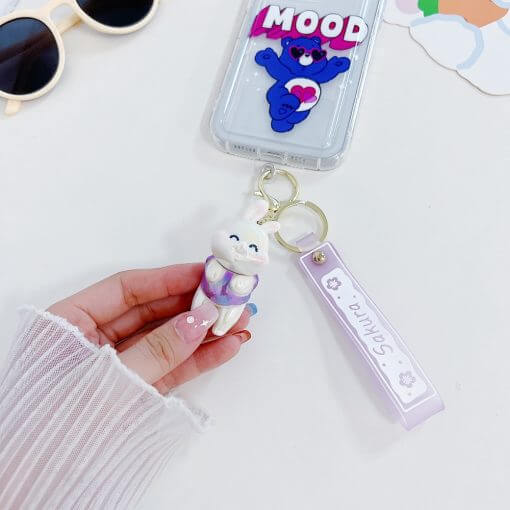 Electroplating Dazzling Bunny Phone Charm | Handbag Charm | Keychain