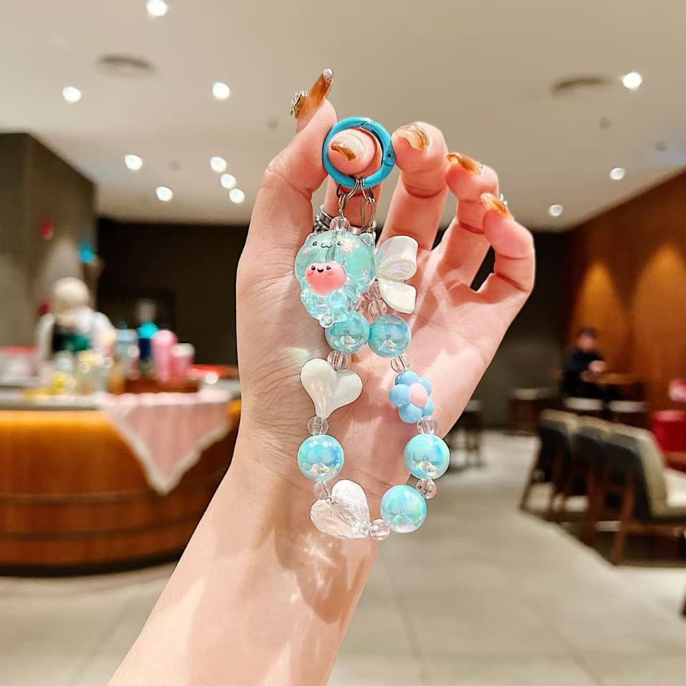 Anime Plastic Doll Beaded Phone Charm | Keychain | Handbag Charm
