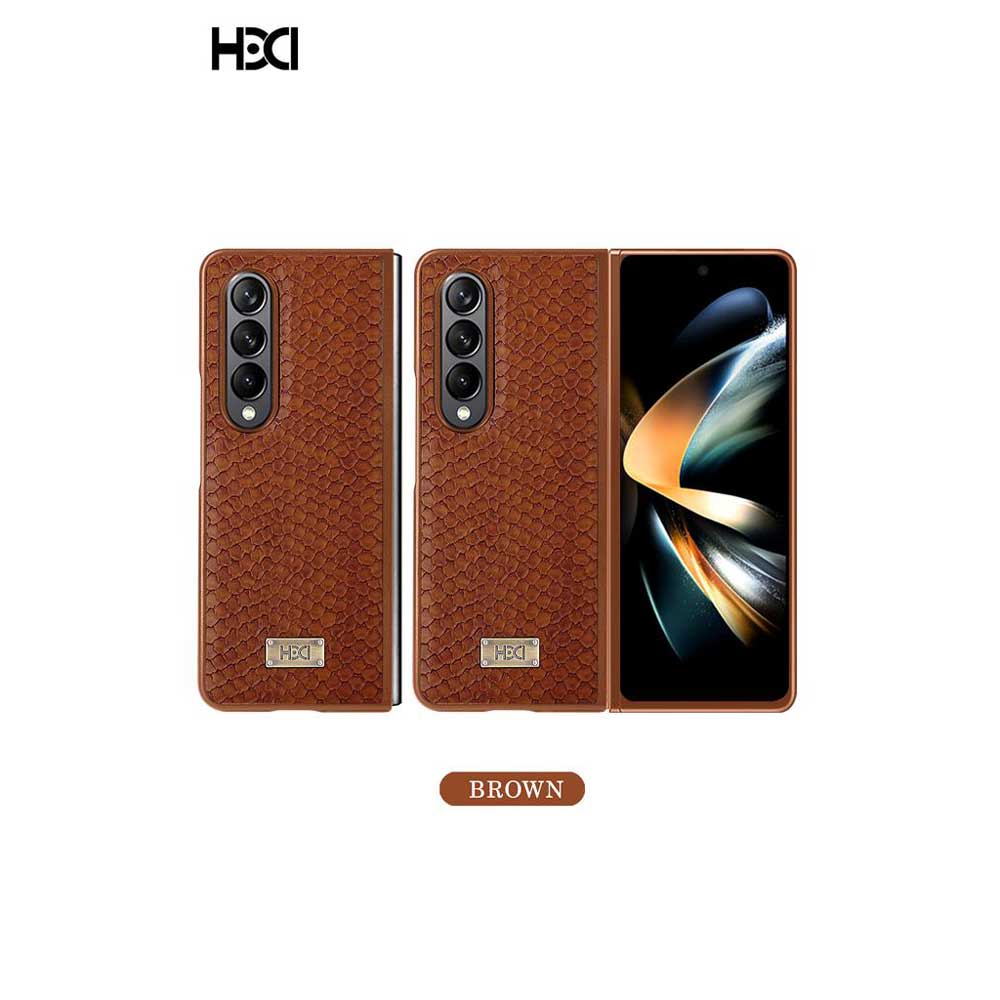 Artificial Alligator 3D Skin Plating Shockproof PU Leather Case - Samsung Z Fold 3