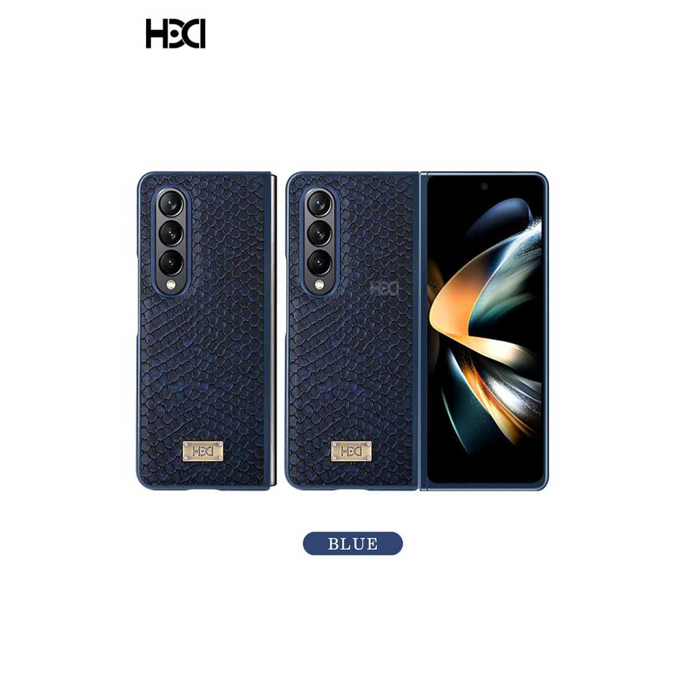 Artificial Alligator 3D Skin Plating Shockproof PU Leather Case - Samsung Z Fold 3