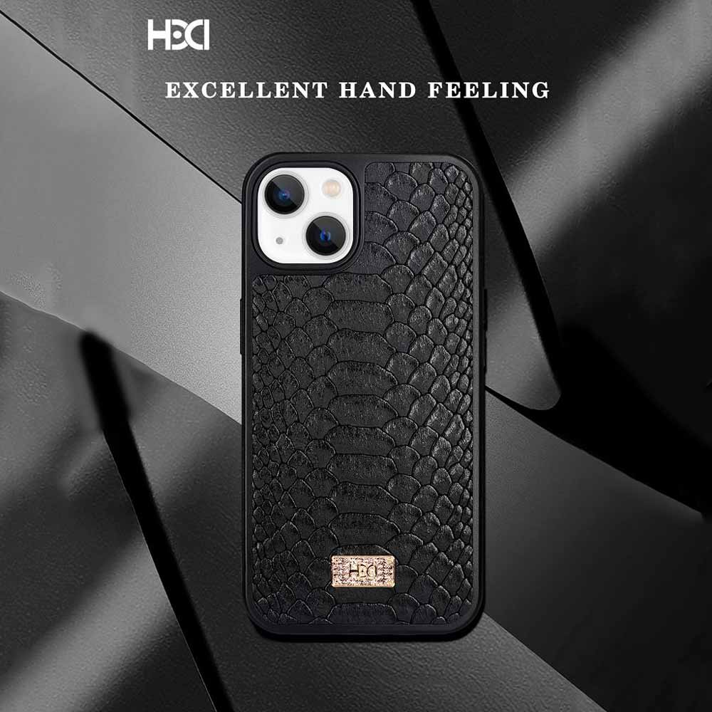 Artificial Alligator 3D Skin Plating Shockproof PU Leather Case - iPhone 14 Pro