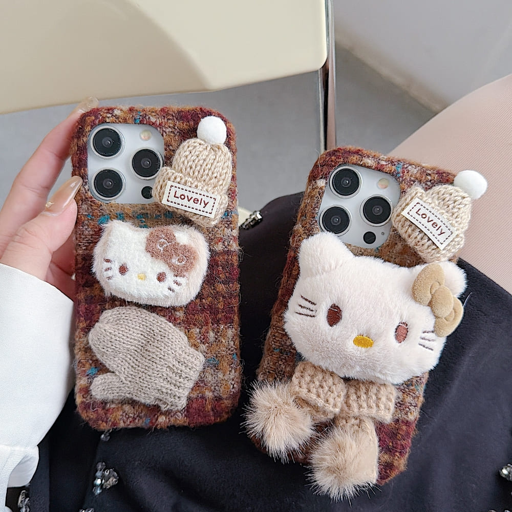 Autumn Cozy Kitty Shell Phone Case