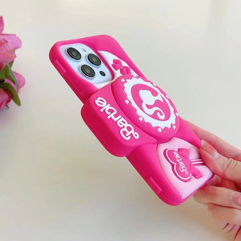 Barbie Stand Silicone (Soft) Phone Case - iPhone 15 Pro