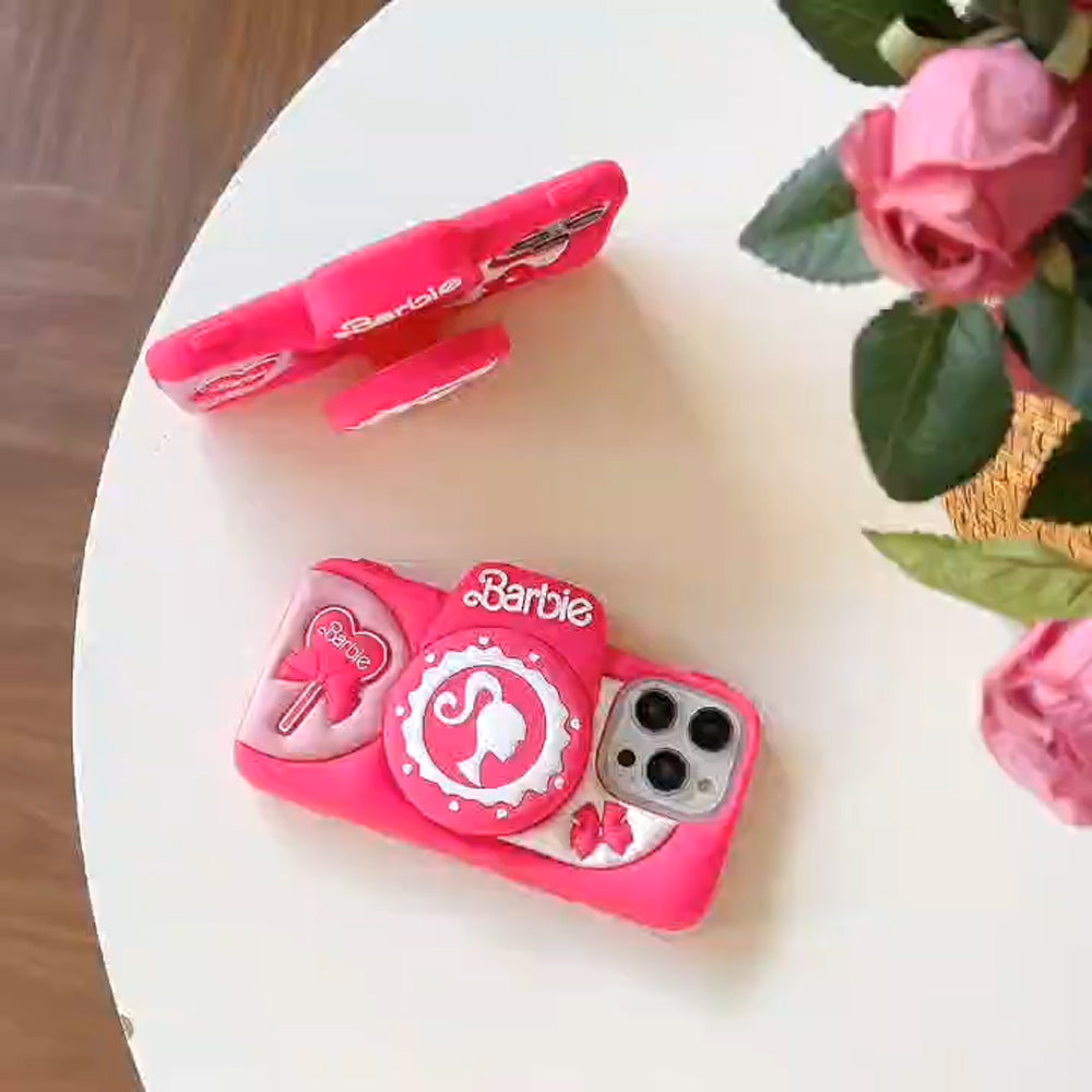 Barbie Stand Silicone (Soft) Phone Case - iPhone 15 Pro