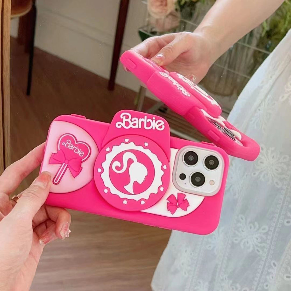 Barbie Stand Silicone (Soft) Phone Case - iPhone 15 Pro