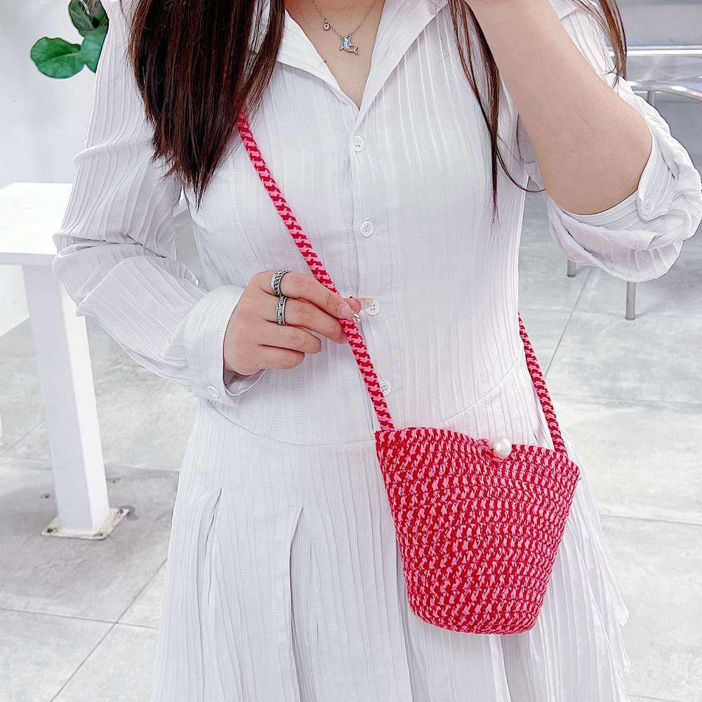 Bow Belle Woven Mini Bag