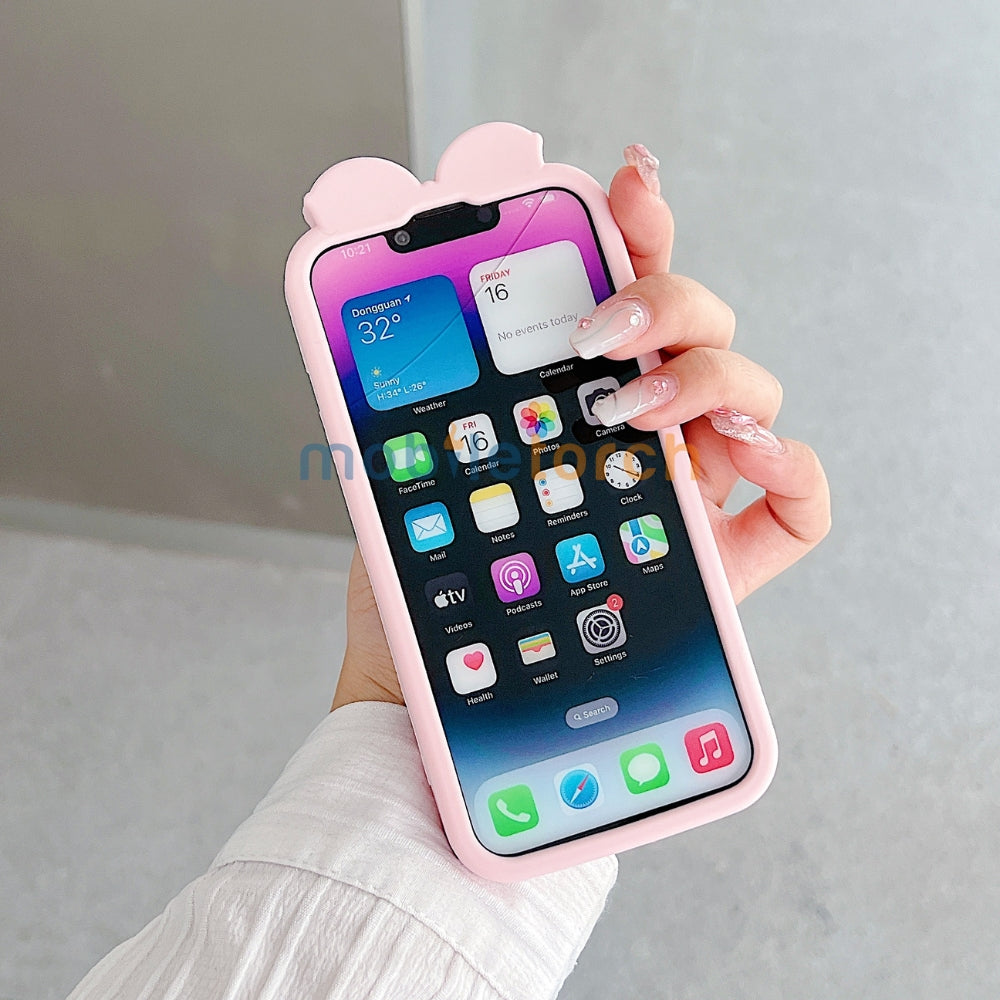 Bow Tulip Flower Silicone Soft Phone Case | Mobile Cover - iPhone 15 Pro Max