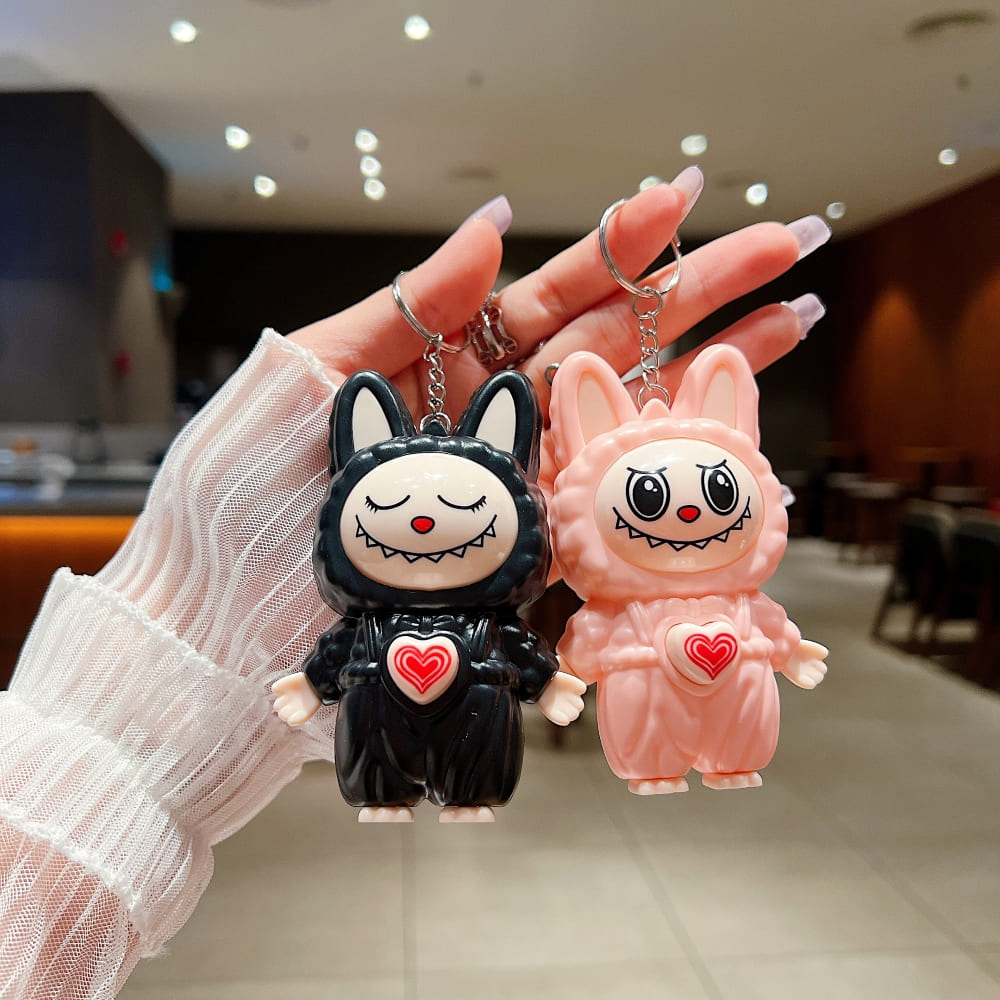 Bunny Mood Changing Labubu Charm Keychain