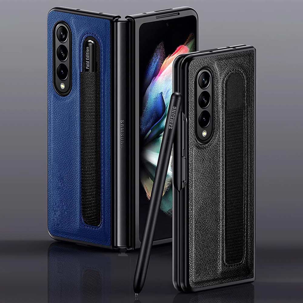 Luxury Business Phone Case With Pen Holder - Samsung Z Fold 3