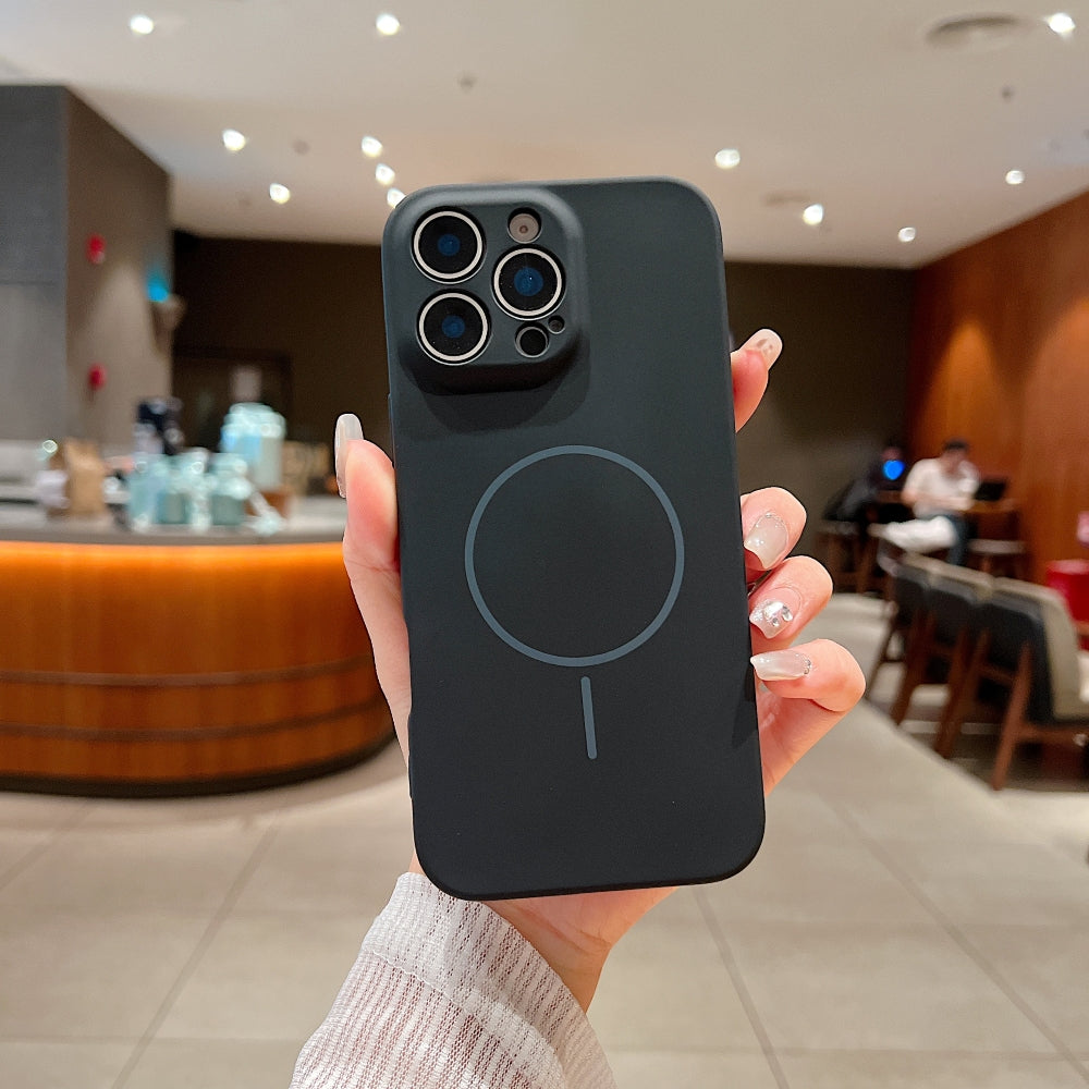 Camera Protective Wireless Charging Flock Lining Phone Case | Mobile Cover - Vivo V40