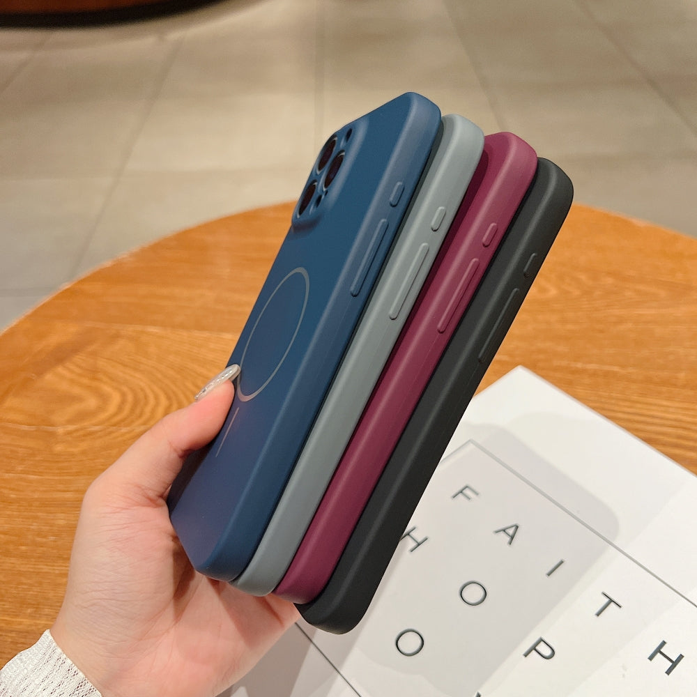 Camera Protective Wireless Charging Flock Lining Phone Case | Mobile Cover - Vivo V40