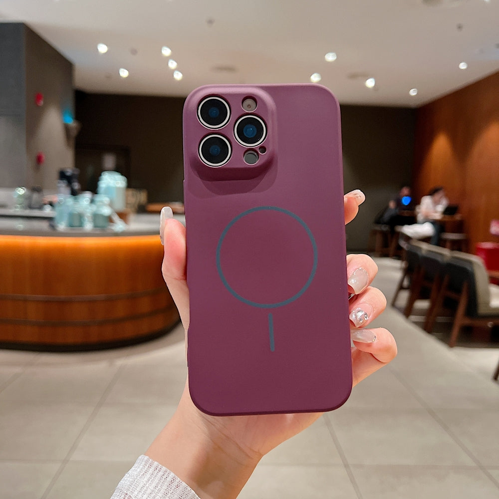 Camera Protective Wireless Charging Flock Lining Phone Case | Mobile Cover - Vivo V40