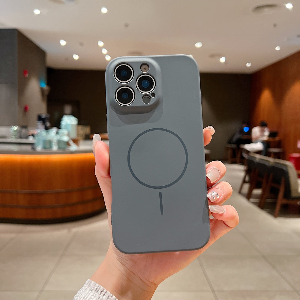 Camera Protective Wireless Charging Flock Lining Phone Case | Mobile Cover - Vivo V40