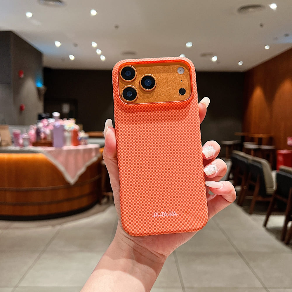 PITAKA Carbon Stealth Grid Phone Case (Without Magsafe)