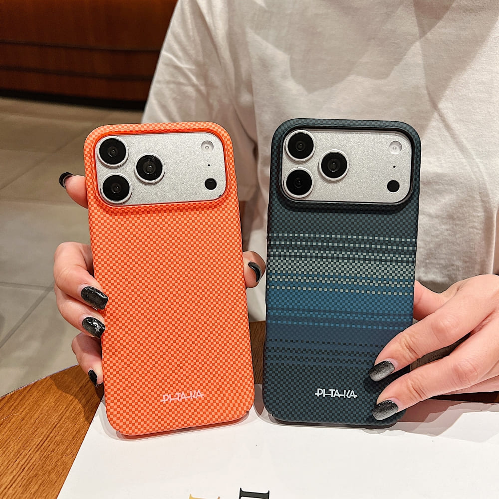 PITAKA Carbon Stealth Grid Phone Case (Without Magsafe)
