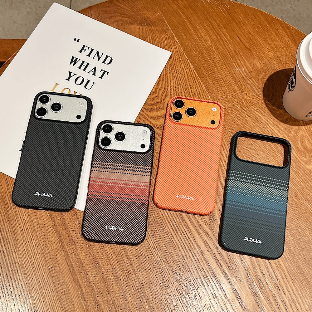PITAKA Carbon Stealth Grid Phone Case (Without Magsafe)