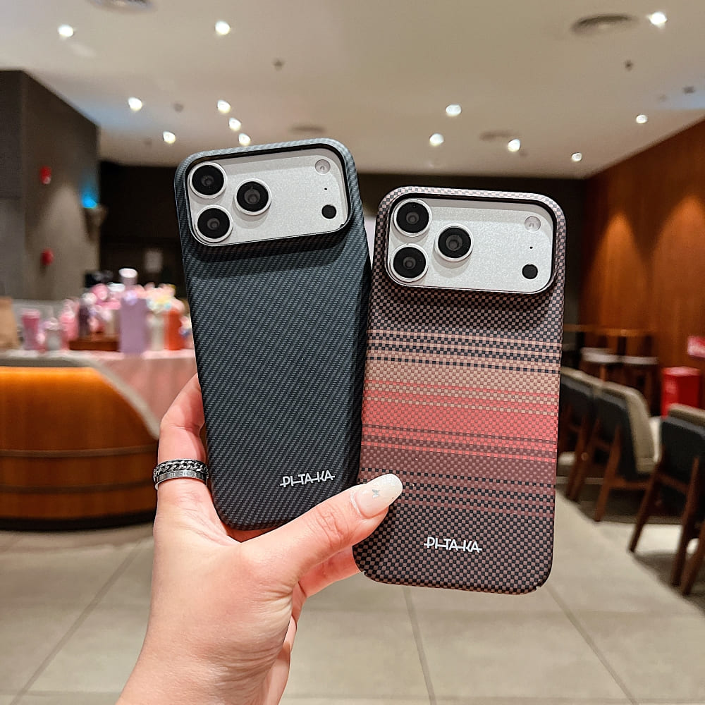 PITAKA Carbon Stealth Grid Phone Case (Without Magsafe)