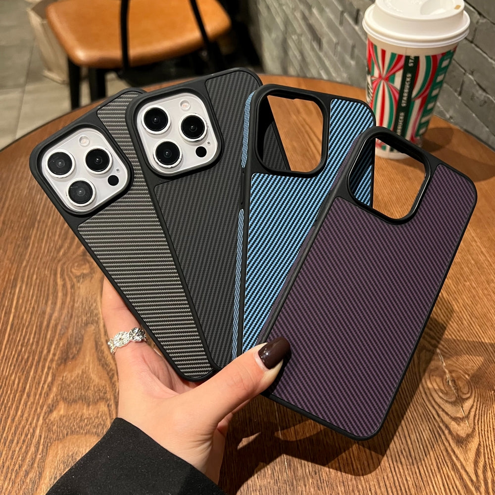 Carbon Fiber Texture PC (Hard) Phone Case - iPhone 13