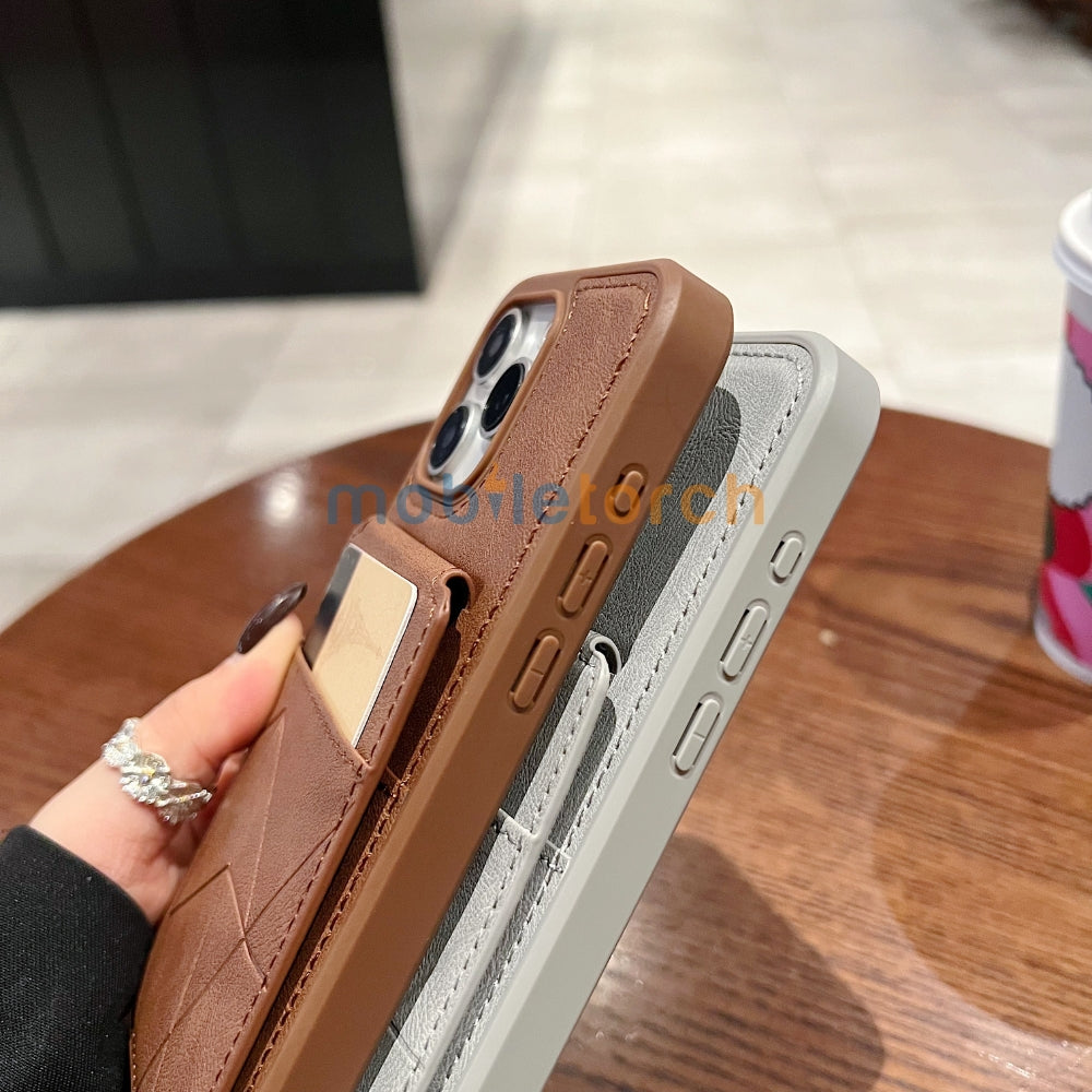 Card Bag Slot Stand Holder PU Leather Phone Case - Samsung S24 Ultra