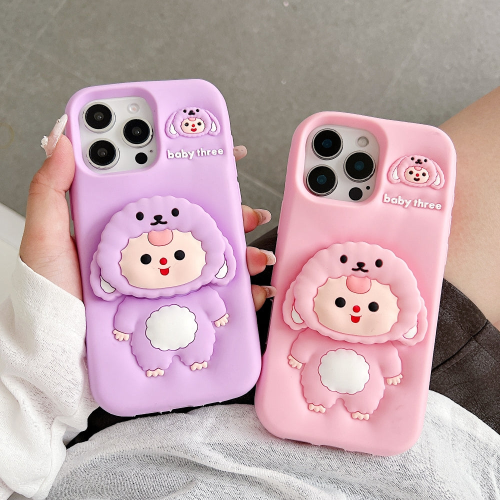 Cartoon Baby Holder Silicone Phone Case