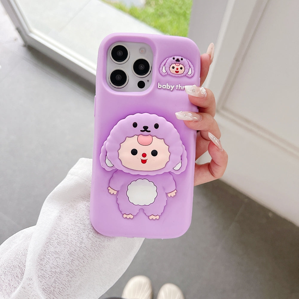 Cartoon Baby Holder Silicone Phone Case