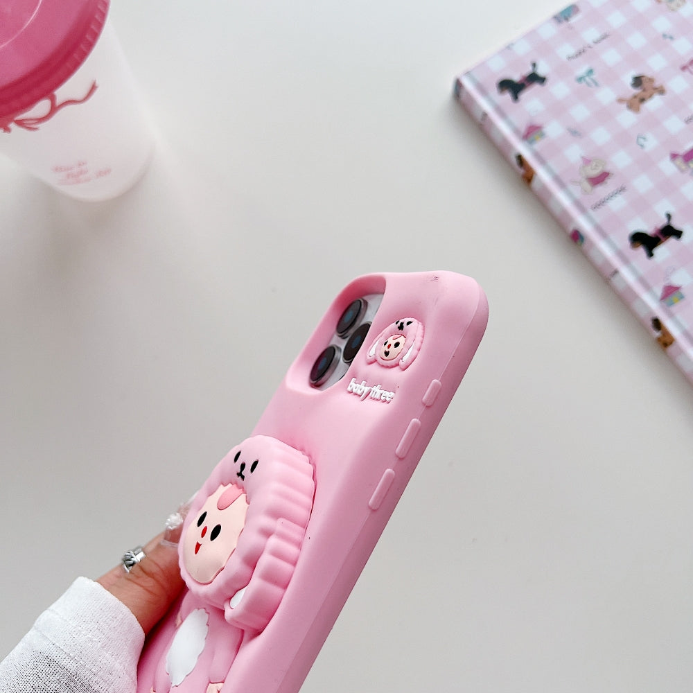 Cartoon Baby Holder Silicone Phone Case