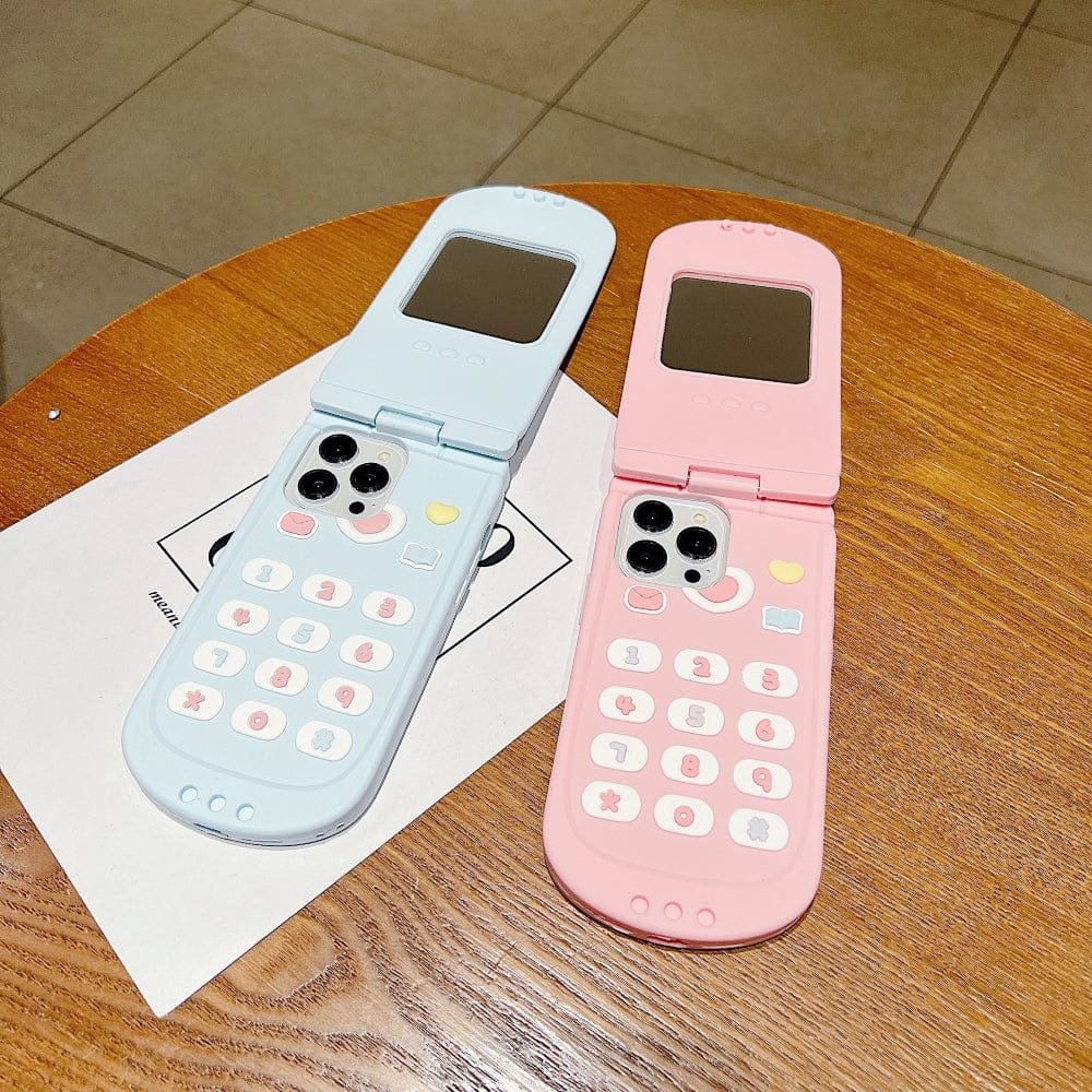 Cat Flip Mirror Anti-Slip Scratch Resistant Phone Case