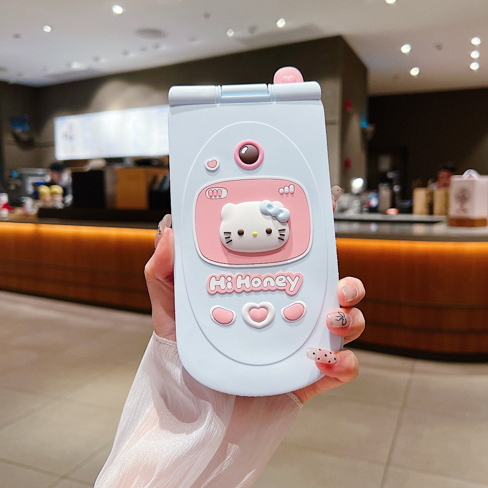 Cat Flip Mirror Anti-Slip Scratch Resistant TPU (Soft) Phone Case - iPhone 14 Pro