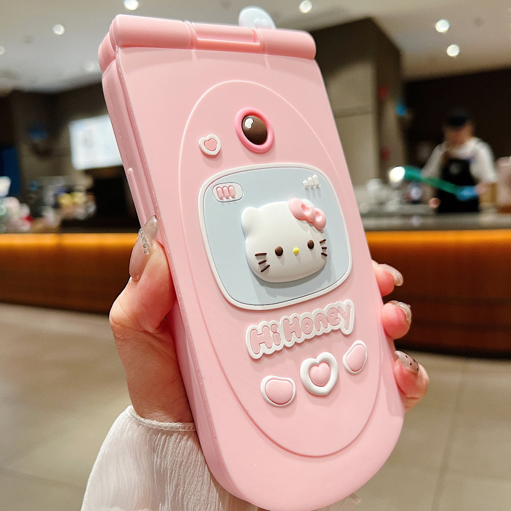 Cat Flip Mirror Anti-Slip Scratch Resistant TPU (Soft) Phone Case - iPhone 14 Pro