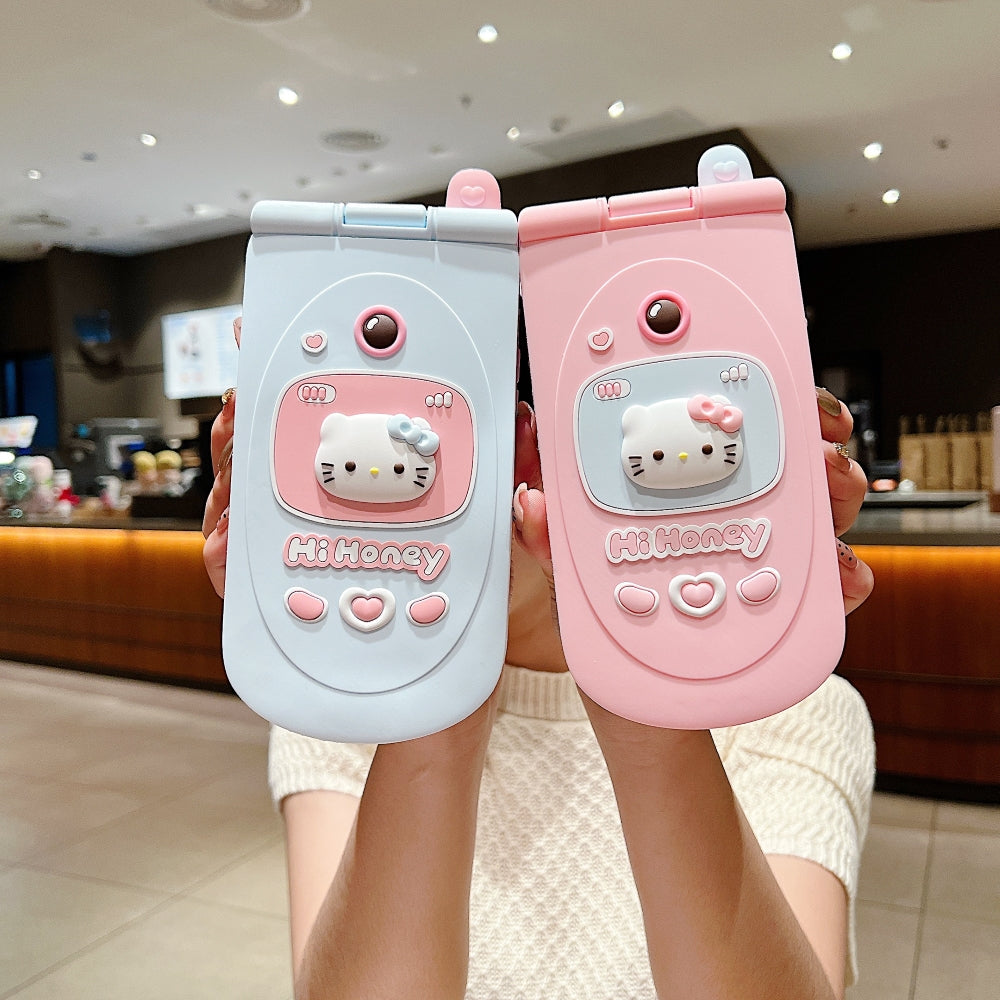 Cat Flip Mirror Anti-Slip Scratch Resistant TPU (Soft) Phone Case - iPhone 14 Pro